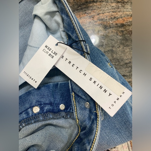 NEW Topman Stretch Skinny Jeans – Size W32 x L30 - Picture 6 of 9